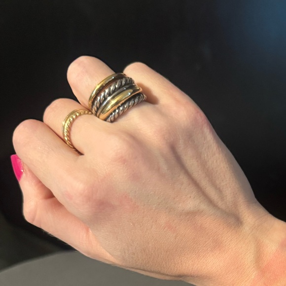 David Yurman Pure Form Cable Stack Ring - Size 6 - Picture 1 of 5